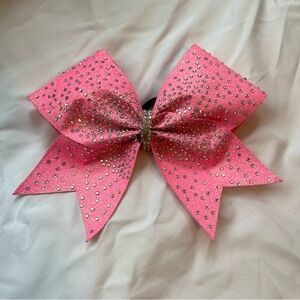 Pink Crystal Cheer Bow